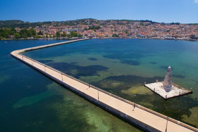 De Bosset Broen i Argostoli, Kefalonia, Hellas