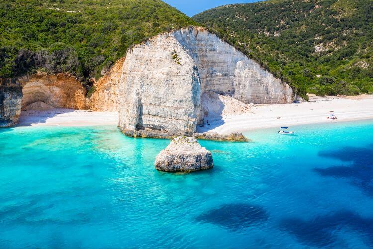 Fteri stranden i Kefalonia Hellas